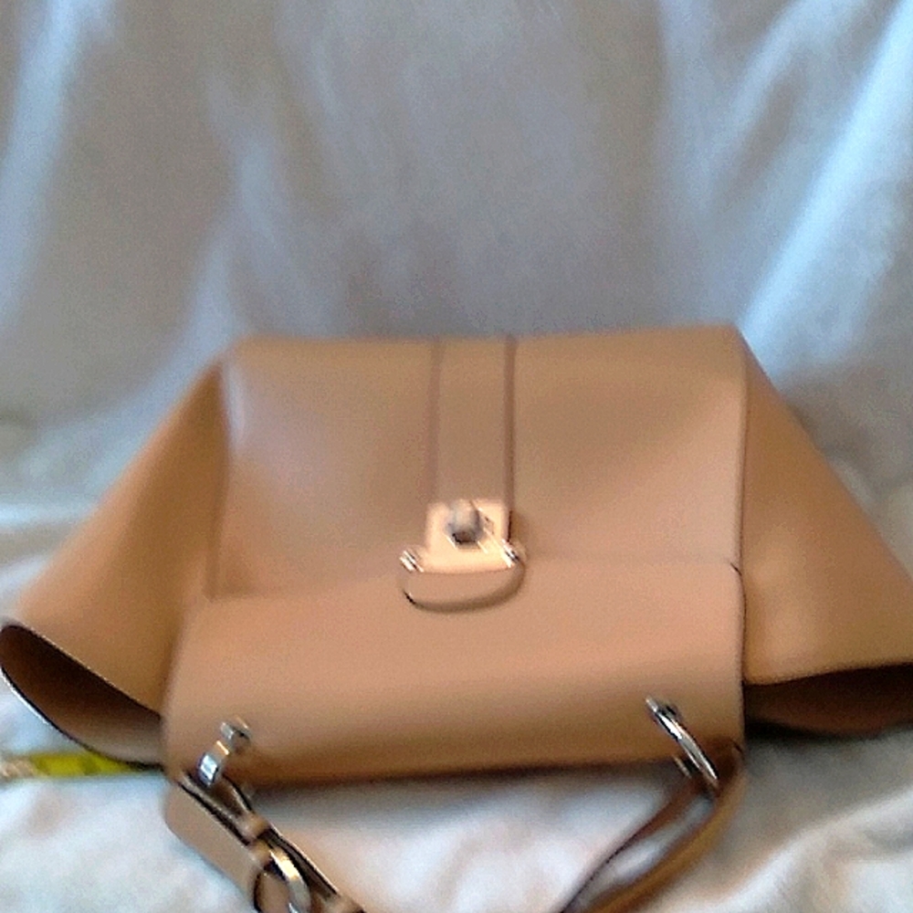 Large Alberta di Canio taupe Italian leather bag. Simply Iconic! - Picture 5 of 7